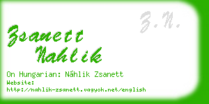 zsanett nahlik business card